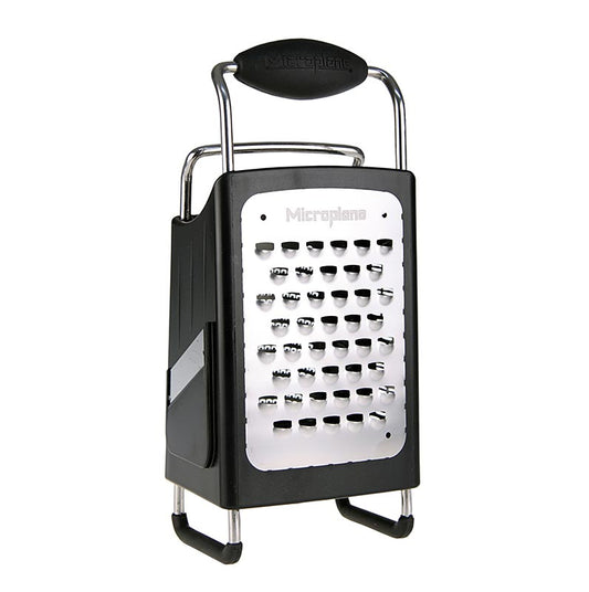 Microplane - Grattugia quadrata, fine/a lama/media/molto grossa, 1 pz