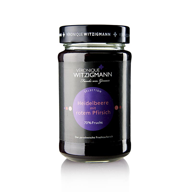 Veronique Witzigmann - Heidelbeere mit rotem Pfirsich - Fruchtaufstrich, 225 g