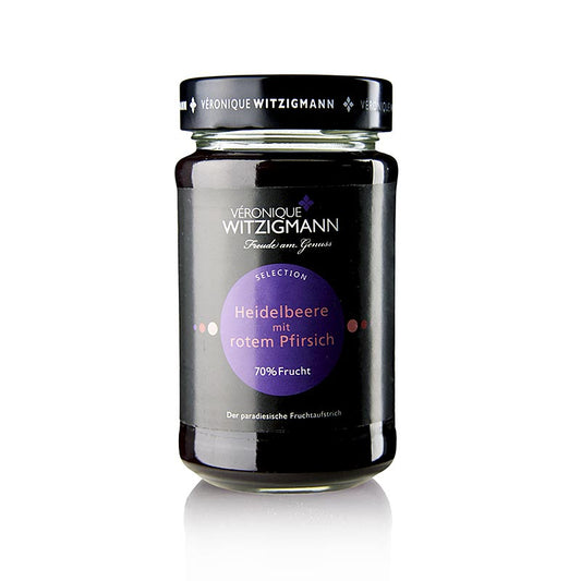 Véronique Witzigmann - Myrtilles et pêches rouges - Confiture, 225 g
