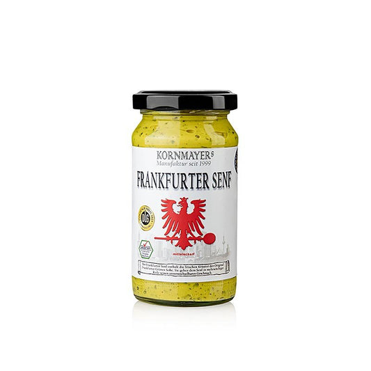 Kornmayer - Frankfurter Senf, mittelscharf, mit Grüne Soße Kräutern, 210 ml | Saucen, Suppen, Fonds | thungourmet