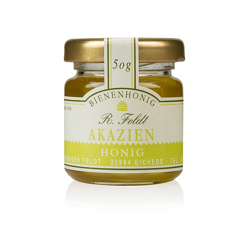 Apicoltura Feldt -Miele, colore oro chiaro, liquido, dal sapore delicatamente dolce, vasetto monodose, 50 g