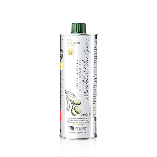 Huile d'olive , Manolakis Groves, à base d'olives Koroneiki, Crète, 500 ml