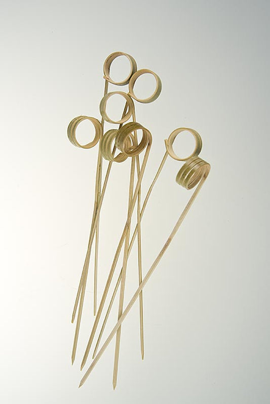 Franz Mensch - Bambus-Spieße, mit Loop (Ringende), 12cm, 100 St