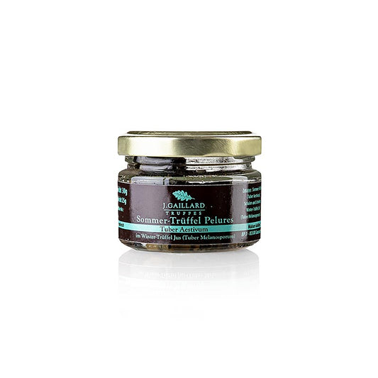 Truffes d'été Pelures, coques/disques de truffes, dans un jus de truffes d'hiver, Gaillard, 30 g