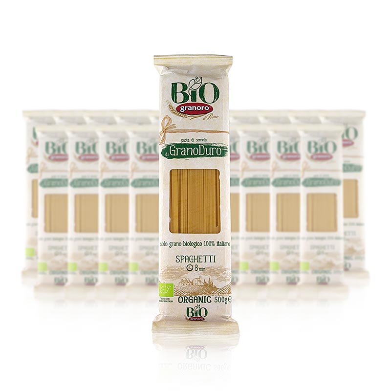 Pasta Granoro, Spaghetti Vermicelloni No.12, 2mm, BIO, 10 kg, 20 x 500g