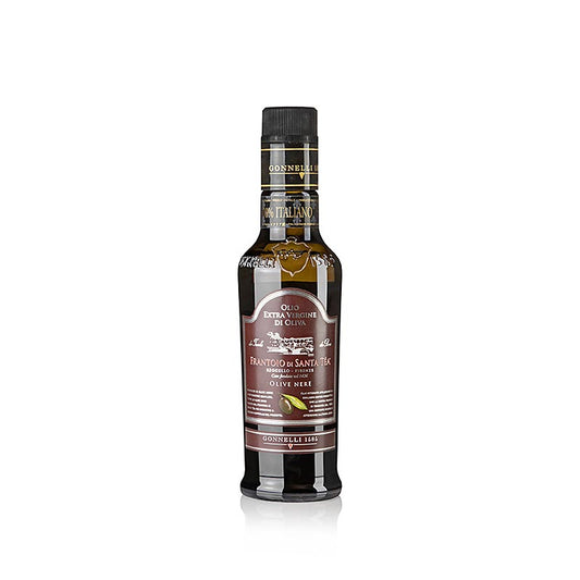 Huile d'olive Santa Tea Gonnelli « Delicato », olives noires, 250 ml