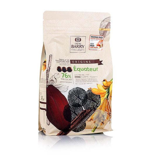 Origine Ecuador, dunkle Schokolade, Callets, 76% Kakao, 1 kg | Couverture, Schoko - Formen, Schoko - Produkte | thungourmet