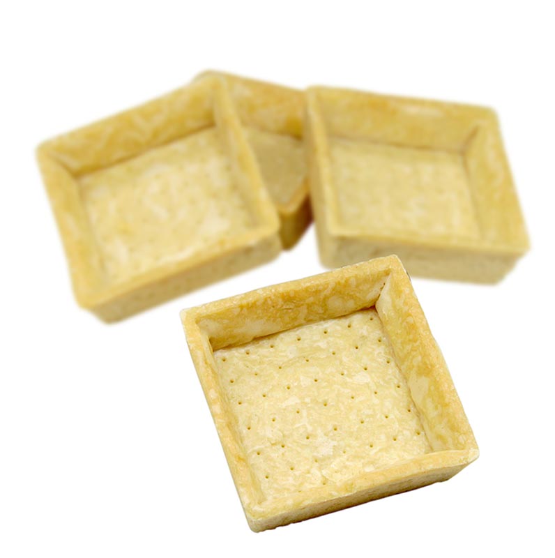 HUG - Tartelettes apéritives, carrées, 7 x 7 cm, 1,8 cm de hauteur, claires, salées, végétalien, 3,27 kg, 120 pièces