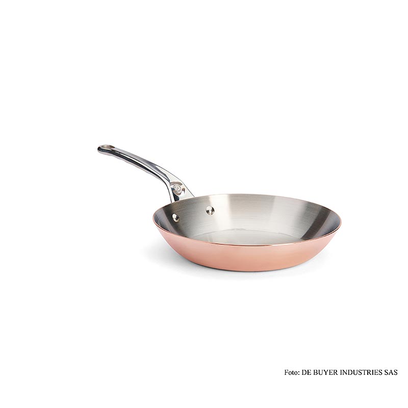 deBUYER "Prima Matera" Padella a induzione, rotonda, rame-acciaio inossidabile, ø 24 cm, 1 pz