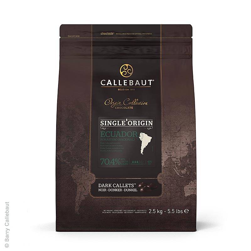 Origine Ecuador, dunkle Couverture, Callets, 70,4% Kakao, 2,5 kg