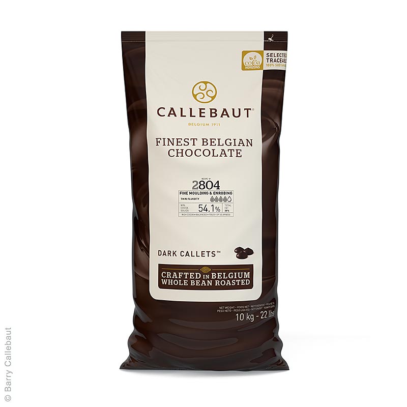Callebaut - Cioccolato fondente, Callets, a bassa viscosità, 54% Cacao, 10 kg