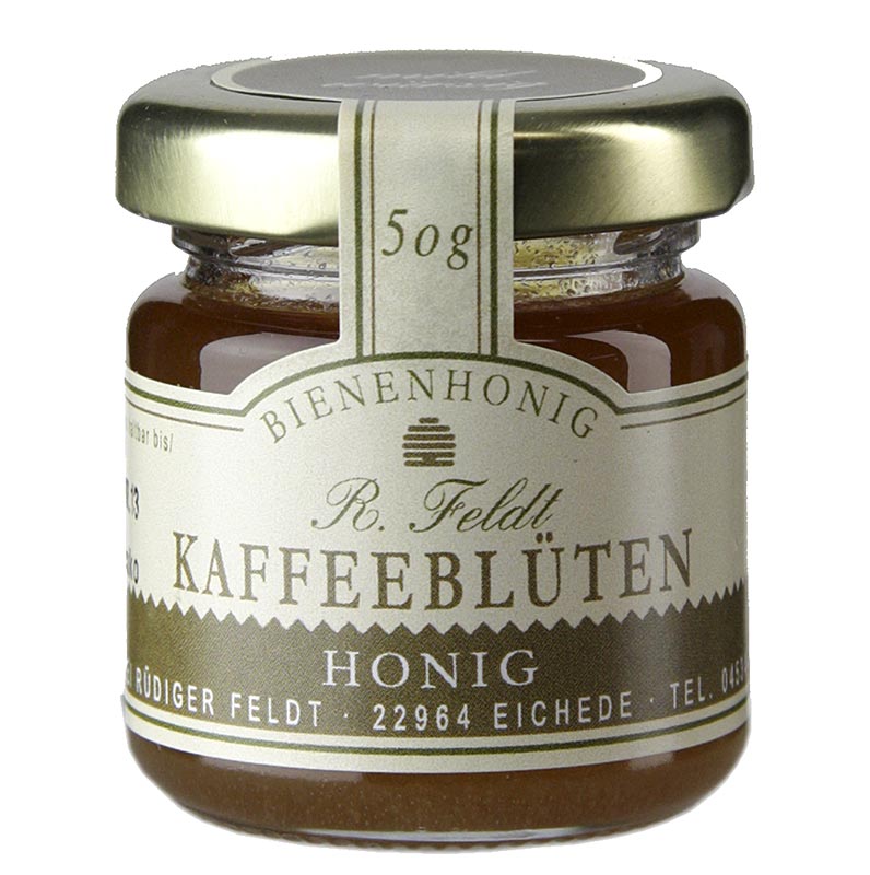 Apiculture Feldt -Miel, foncé, onctueux, au parfum doux et délicat, pot individuel, 50 g