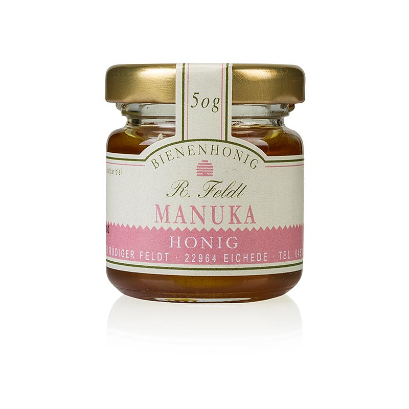 Apiculture Feldt -Miel arbre à thé), foncé, liquide, corsé, pot individuel, 50 g