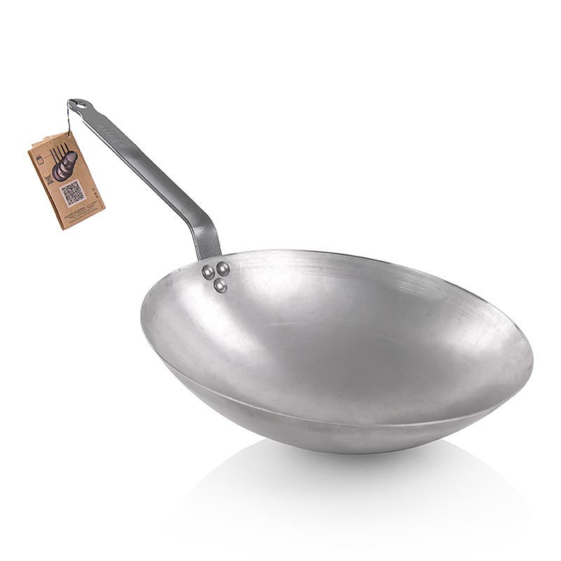 deBUYER "Carbone Plus" Wok à induction, Acier, ø 35,5cm, 9cm de haut, 1 pce
