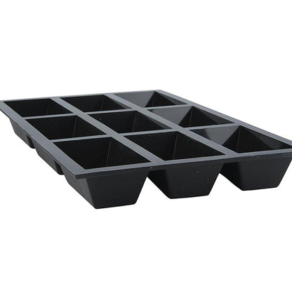 deBUYER Backform Moul´flex, 9 rechteckige Cake Formen, 3x8cm, 3cm hoch,17,5x30cm, 1 St | Non Food / Hardware / Grillzubehör | thungourmet