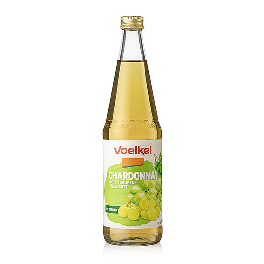 Voelkel - Succo d'uva Chardonnay, chiaro, 100% succo diretto, BIO, 700 ml