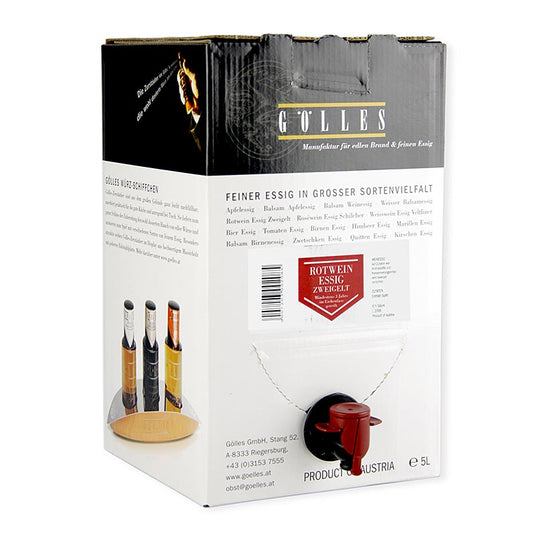Gölles Zweigelt Vinaigre de vin rouge, 6% d'acidité, 5 l