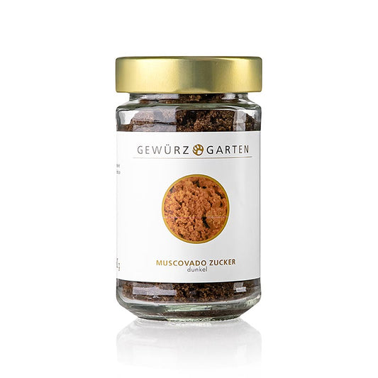 Gewürzgarten Zucchero Muscovado, zucchero di canna grezzo con note di caramello e malto, 160 g