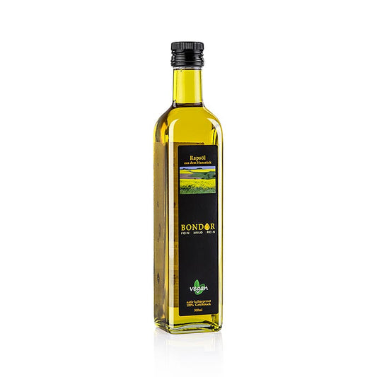 Huile de colza Bondor, pressée à froid, végétalien, 500 ml