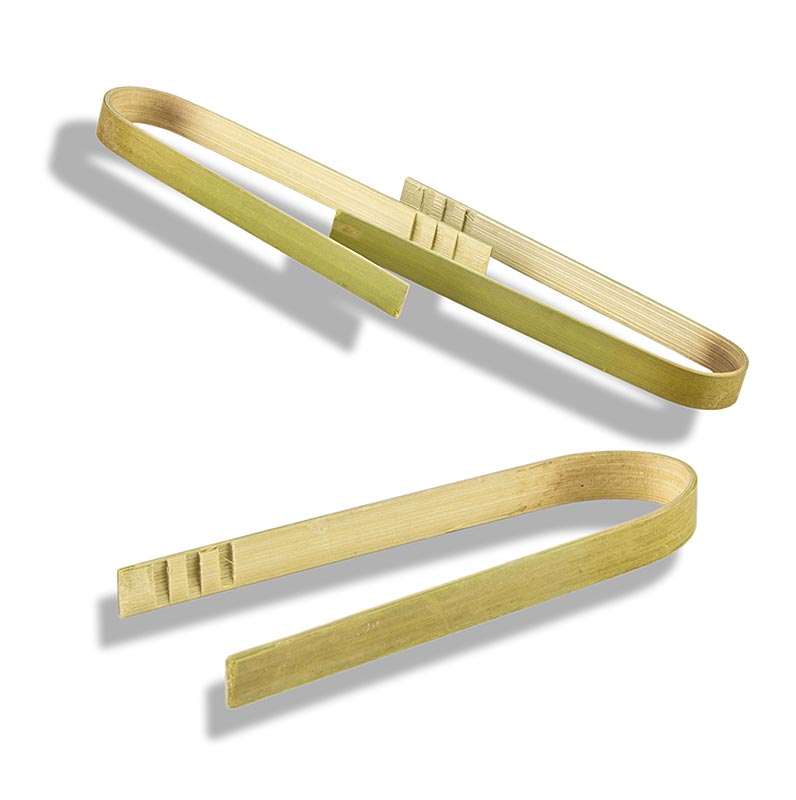 Bambus-Fingerfoodzange (Pinzette), für Snacks, natur, 9cm, 100 St