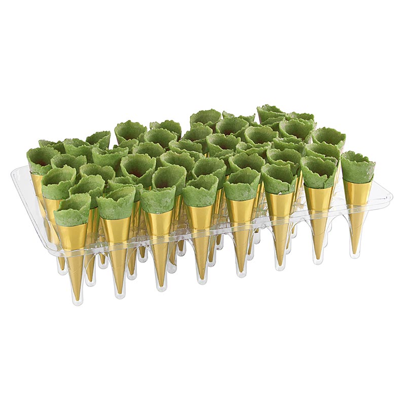 Mini-cornets or, neutre, vert, ø 2,5x7,5cm, 1,3 kg, 180 pcs
