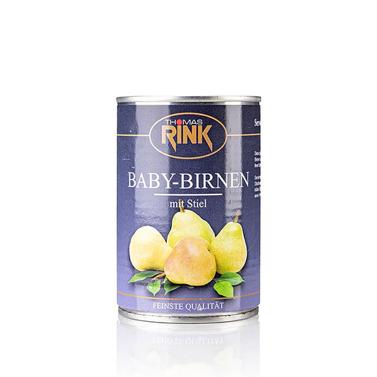 Thomas Rink - Baby-Birnen, leicht gezuckert, mit Stiel, ca. 7-9 St, 425 g