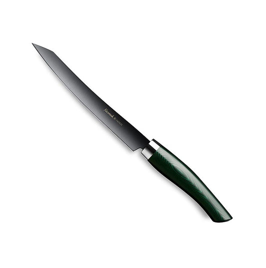 Nesmuk Janus 5.0 Slicer, 160 mm, ghiera in acciaio inossidabile, manico in micarta verde, 1 pz.