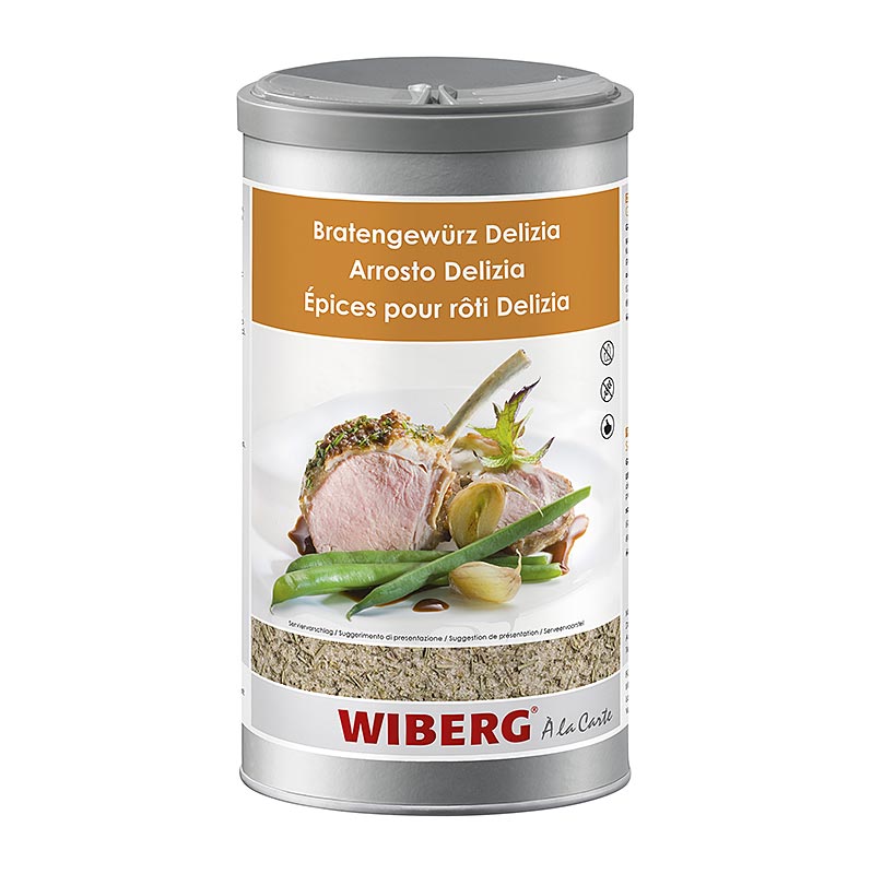 Wiberg Delizia, miscela di spezie per arrosti, sale aromatizzato, 950 g