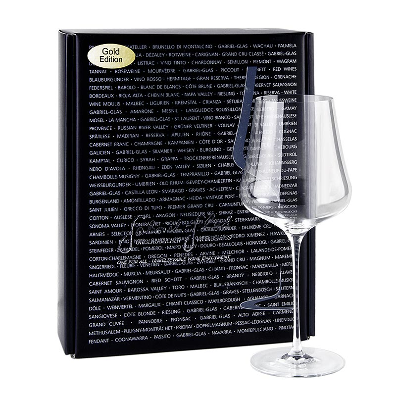 GABRIEL-GLAS© GOLD-Edition, bicchieri da vino, 510 ml, soffiati a bocca, in confezione regalo, 2 pezzi.