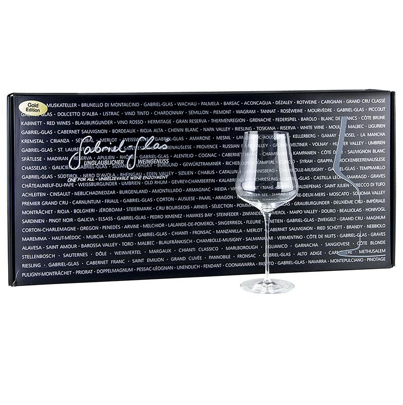 GABRIEL - GLAS© GOLD - Edizione, bicchieri da vino, 510 ml, soffiati a bocca, in confezione regalo, 6 pezzi | Non Food / Hardware / Accessori per barbecue | thungourmet