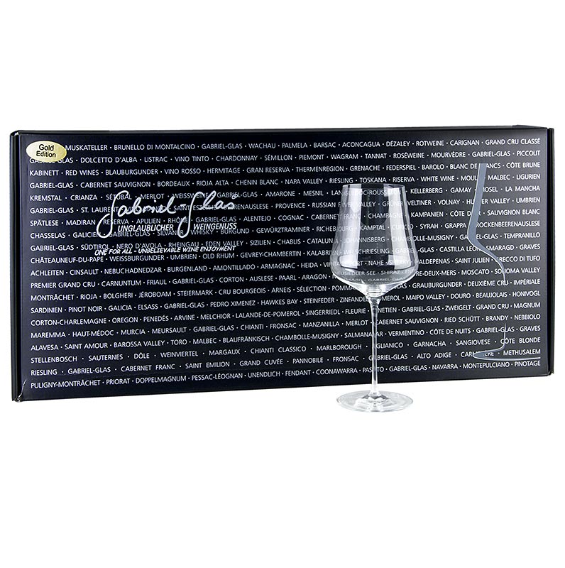 GABRIEL-GLAS© GOLD-Edition, bicchieri da vino, 510 ml, soffiati a bocca, in confezione regalo, 6 pezzi.