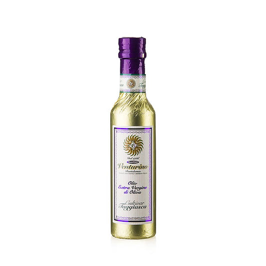 Huile d'olive , Venturino, 100 % olives Taggiasca, emballage doré, 250 ml