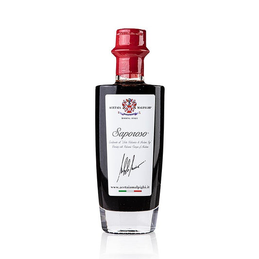 Balsamico Condiment "Saporoso", 6 Jahre, Eichen - & Akazienholzfass, Malpighi, 200 ml | Essig & Öl | thungourmet