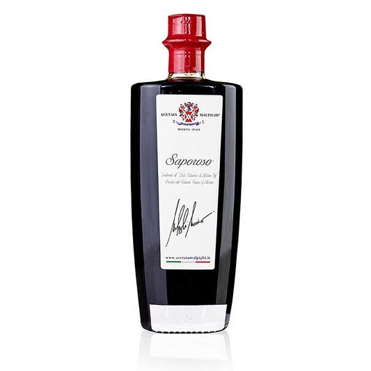 Condimento Balsamico "Saporoso", 6 anni, botte di rovere e acacia, Malpighi, 500 ml
