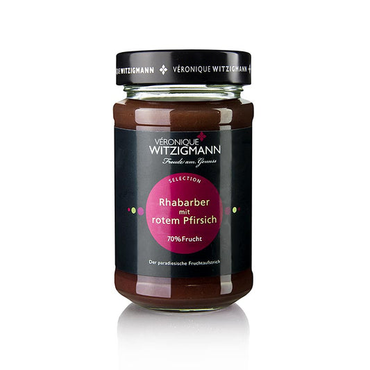 Veronique Witzigmann - Rabarbaro con pesca rossa - Crema spalmabile alla frutta, 225 g