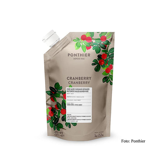 Ponthier - Purée - Canneberges, avec du sucre, 1 kg