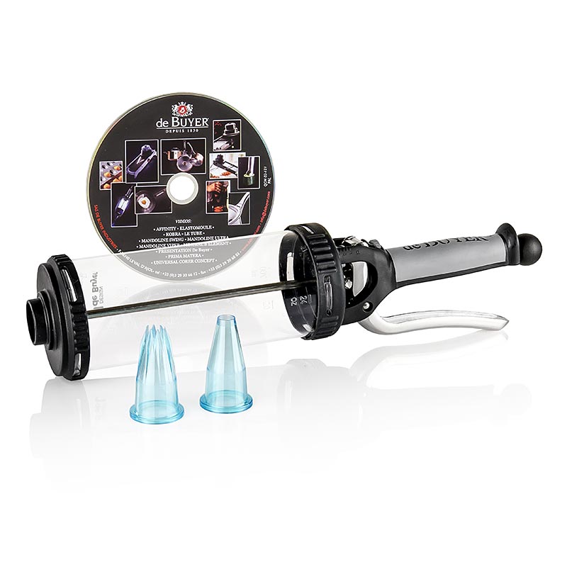 Siringa da cucina deBUYER "Le Tube", per dosare e guarnire, 0,75 l, con 2 beccucci, 1 pz.