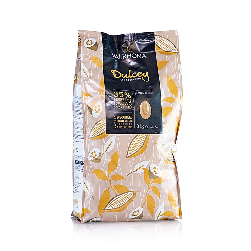 Valrhona Dulcey, copertura bionda, callets, 35% Cacao, 3 kg