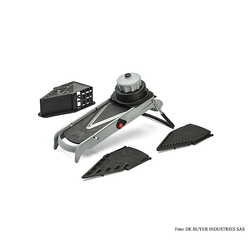deBUYER Mandoline Viper, Edelstahl, Messer glatt & gewellt, Julienne 4+10mm, 1 St