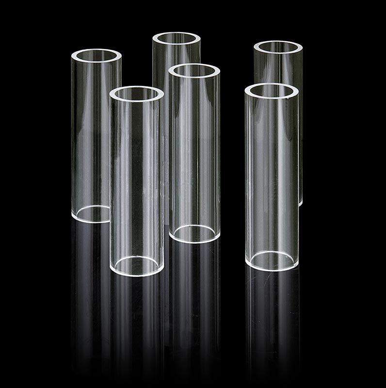Fillini Maker tubi in vetro acrilico, ø 30 mm, altezza 100 mm, 6 pezzi.