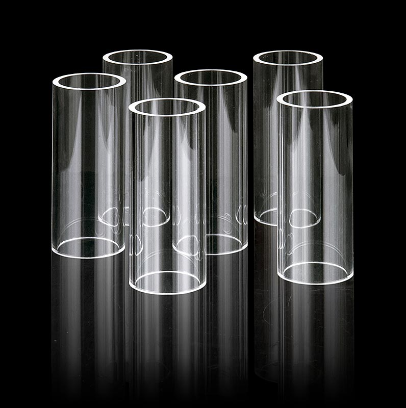 Fillini Maker tubi in vetro acrilico, ø 40 mm, altezza 95 mm, 6 pezzi.
