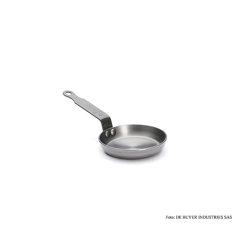deBUYER "Mineral B Element" poêle en fer pour blinis ø 12cm, 2,5cm de haut, 1 pc