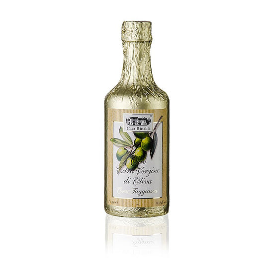 Huile d'olive , Casa Rinaldi « Oro di Taggiasca », non filtrée, emballage doré, 500 ml