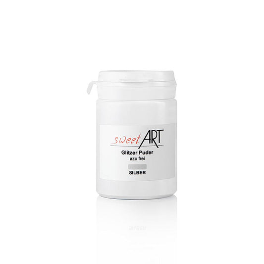 Polvere glitterata, argento lucido, Sweet Art, 25 g