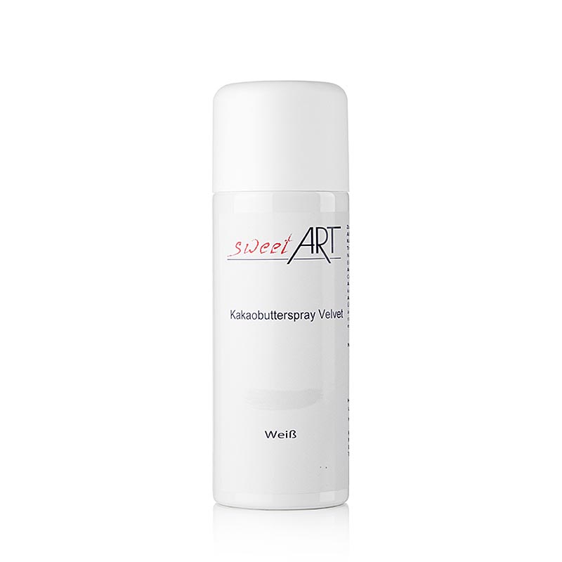 Beurre de cacao en bombe, effet velours, blanc, Sweet Art, 400 ml
