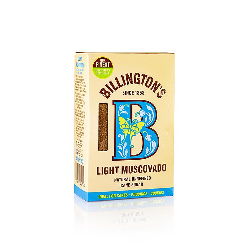Sucre Muscovado, clair, brut de canne, notes de caramel, Billington's, 500 g