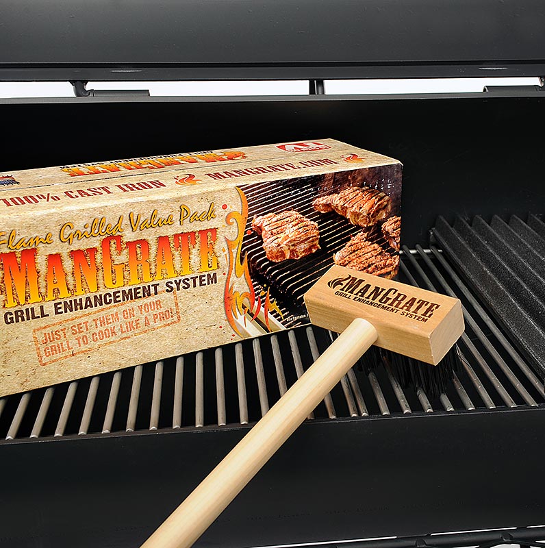 Zubehör - Mangrate Gusseisen-Grillrost "Starter Set" für Joe´s BBQ Smoker 16", 3 tlg.