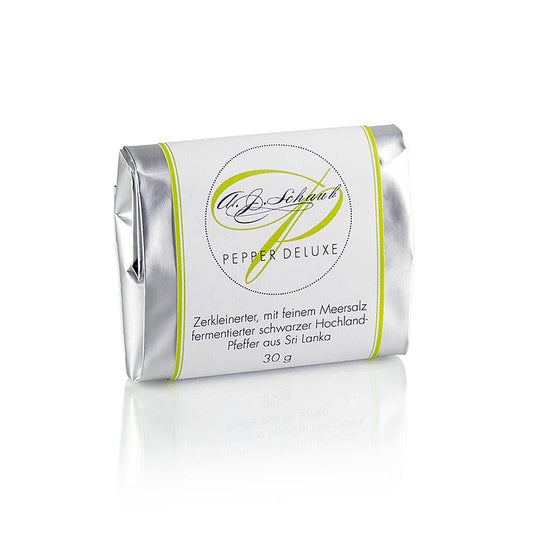 Pepe nero, fermentato con sale marino, tritato, PEPPER DELUXE, 30 g