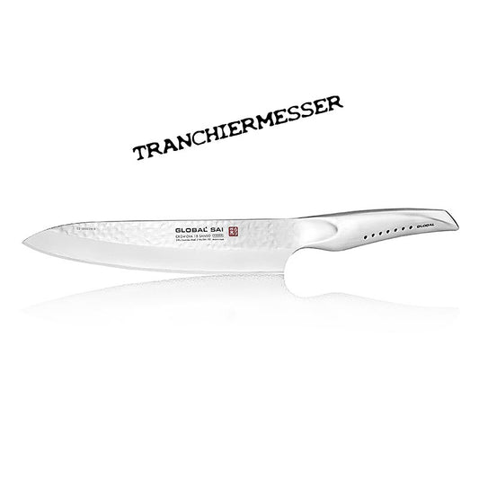 Global SAI-02 Couteau à trancher, design martelé, 21cm, 1 pc