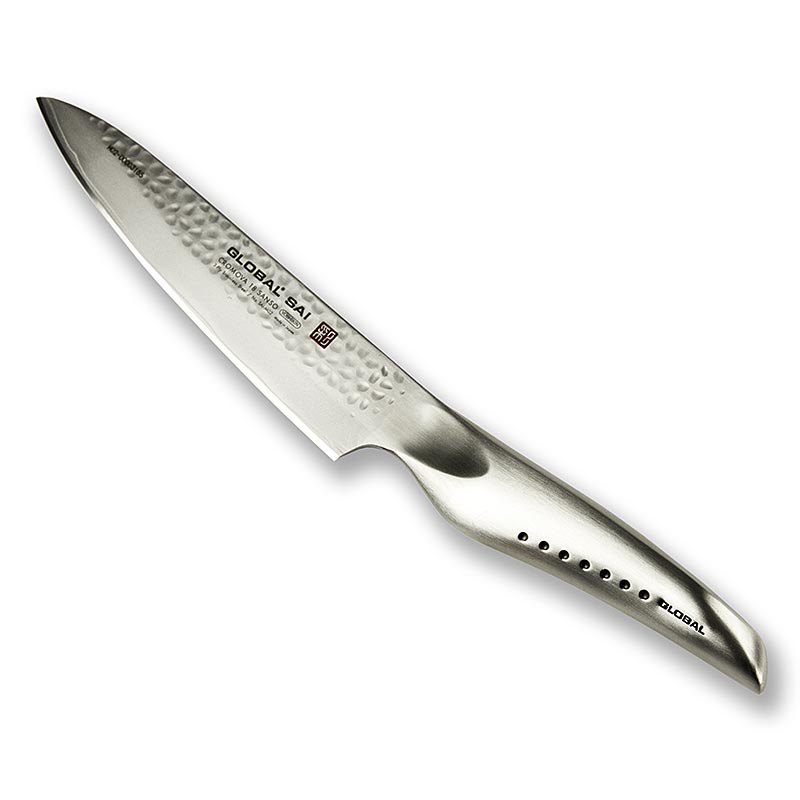 Global SAI-M02 Couteau universel, design martelé, 14,5cm, 1 pc